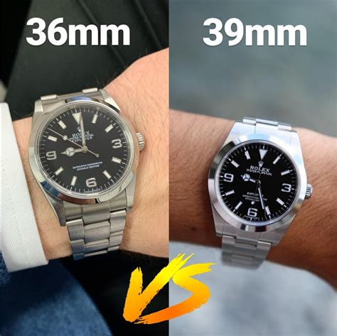 rolex explorer 36 vs 39mm